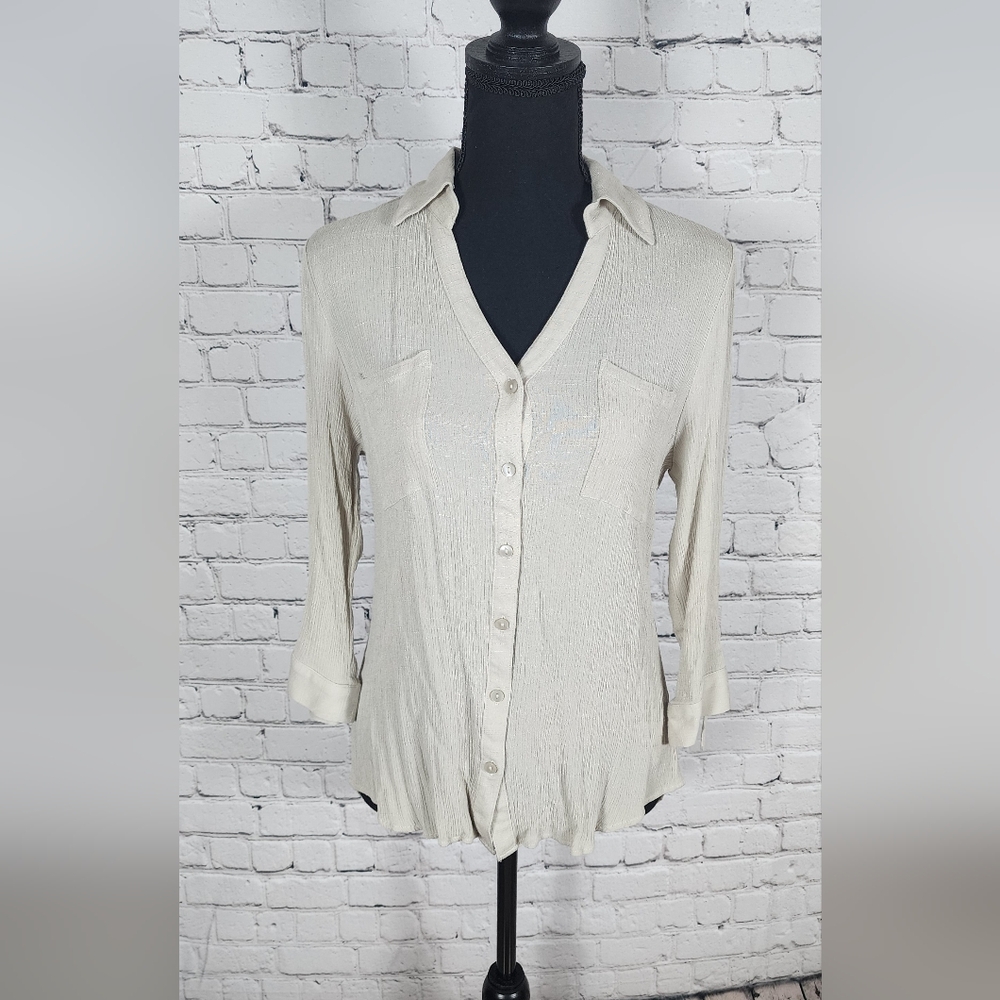Fortune + IVY Christelle Button Down Top NWT Large